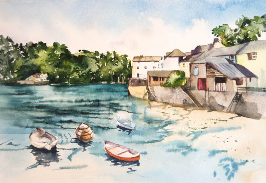 Fowey, from a snap shot to a painting