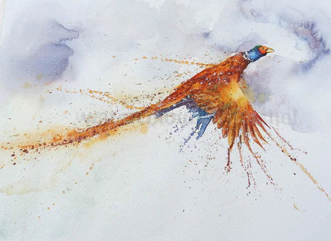 Painting with the colours of autumn...a pheasant !