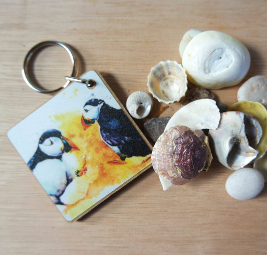 ***NEW*** Dancing Puffins Keyring