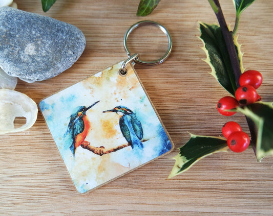 ***NEW*** A pair of kingfishers (keyring)