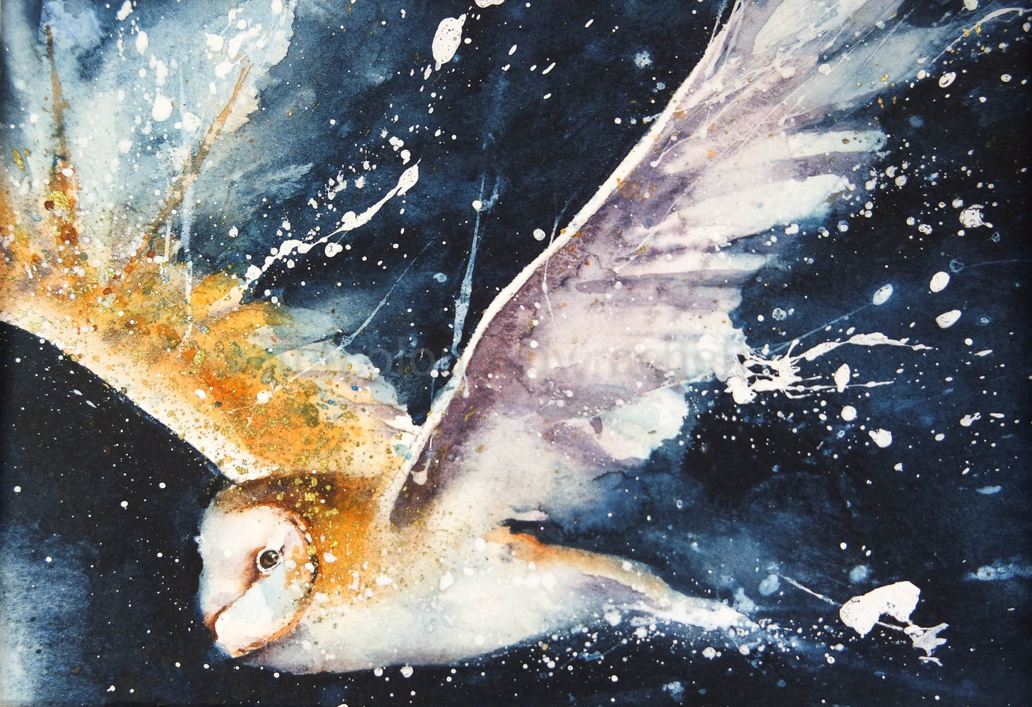 ***NEW***  INDIGO COLLECTION - Small Framed original 'Barn Owl'