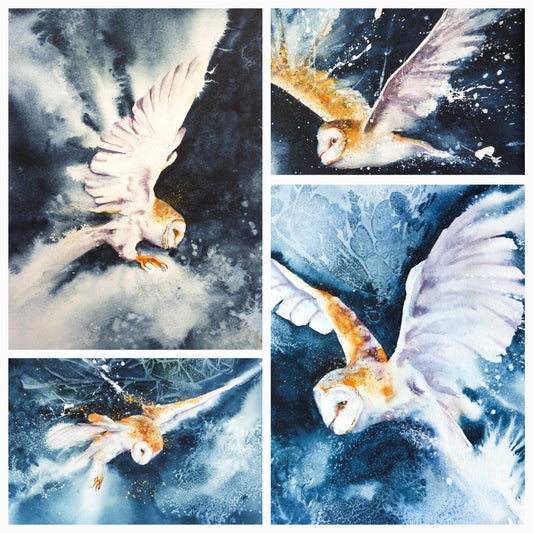 The Indigo Collection ( Barn Owls) 4cards